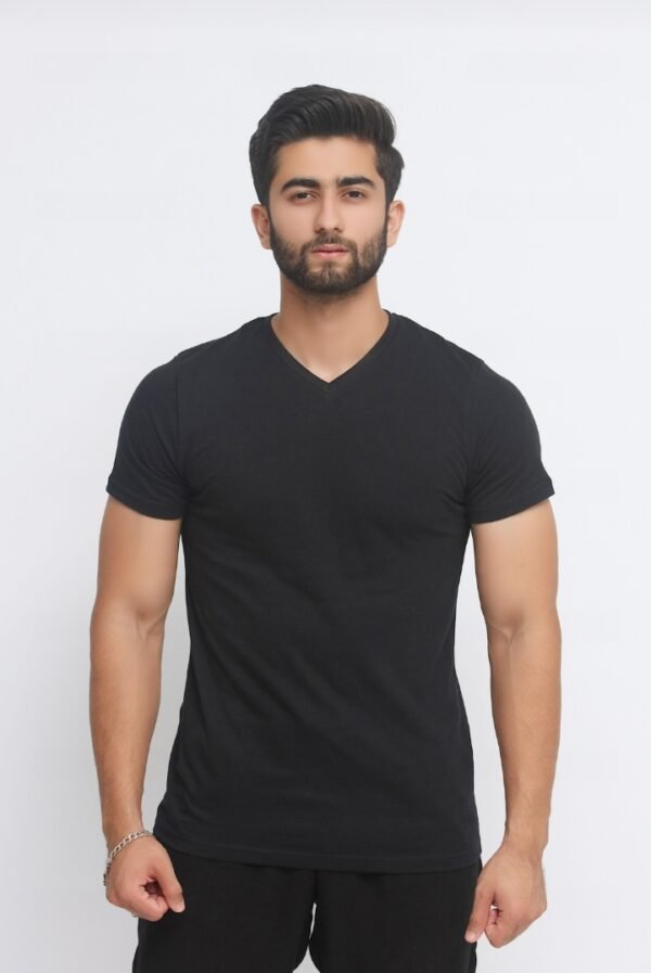 Premium Cotton/Lycra T-Shirt (V-Neck) - Image 5